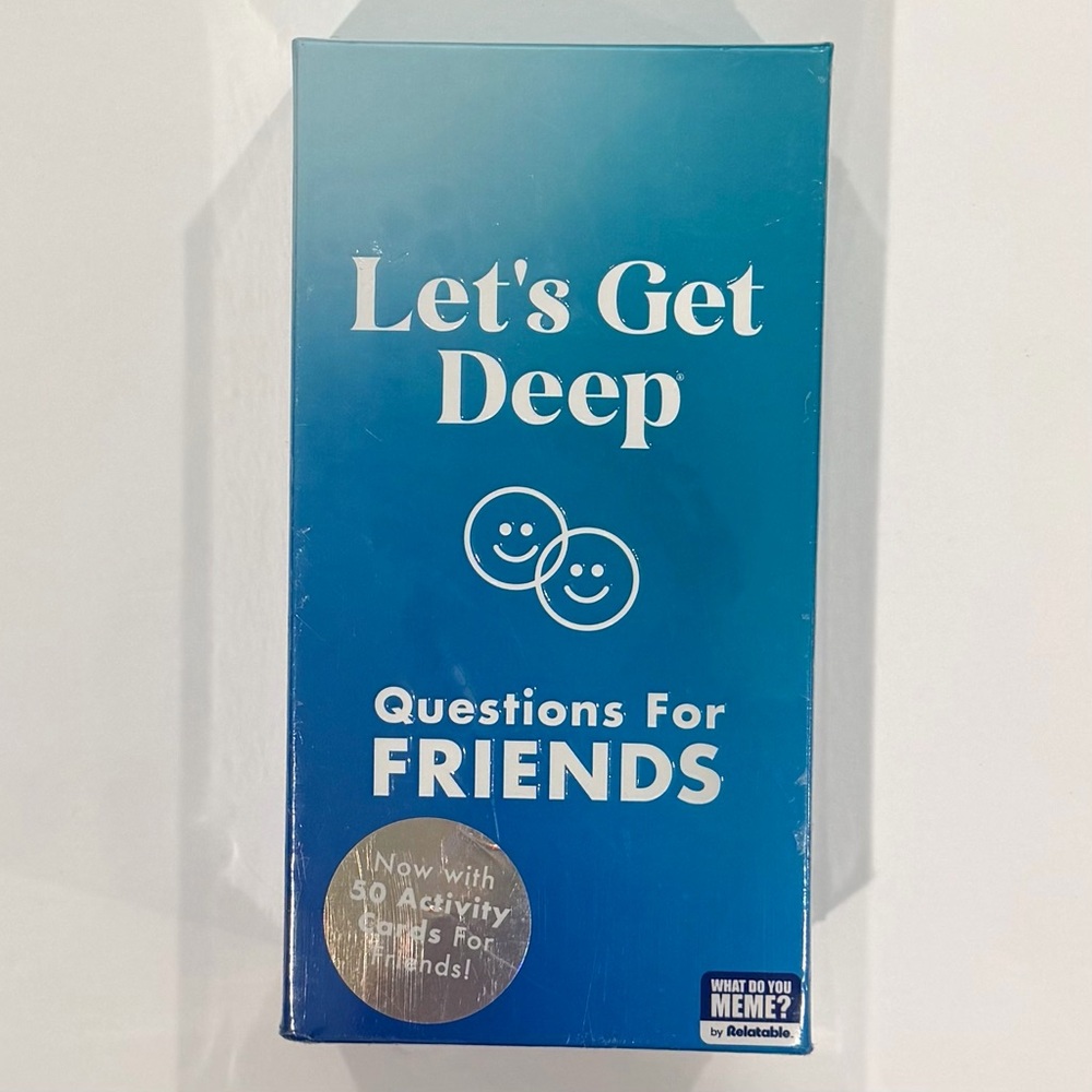Let's Get Deep - Questions for Friends Card Game - 300 Cards - WHAT DO YOU MEME?